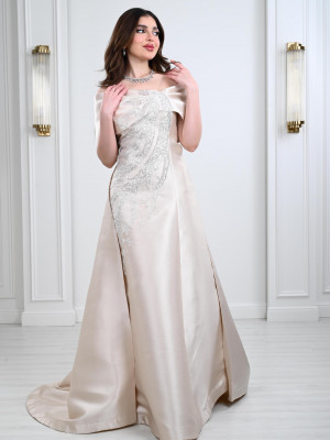 Women's embroidered evening dress