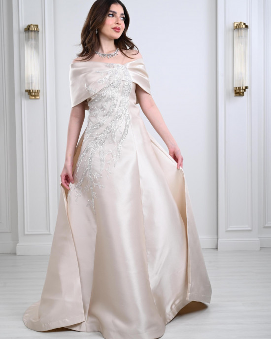 Women's embroidered evening dress