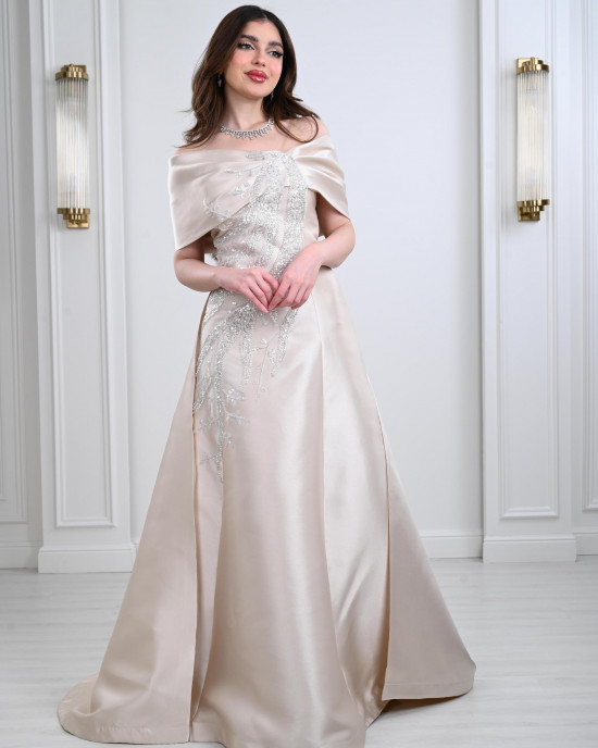 Women's embroidered evening dress