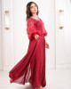 Long dress with puffy drum sleeves