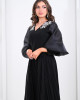 Long dress with puffy drum sleeves
