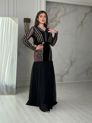 Women's dress with a heritage pattern