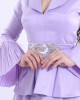 Long taffeta dress with jacket