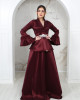 Long taffeta dress with jacket