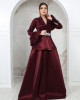 Long taffeta dress with jacket