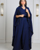 Casual jumpsuit + modern decorative bisht