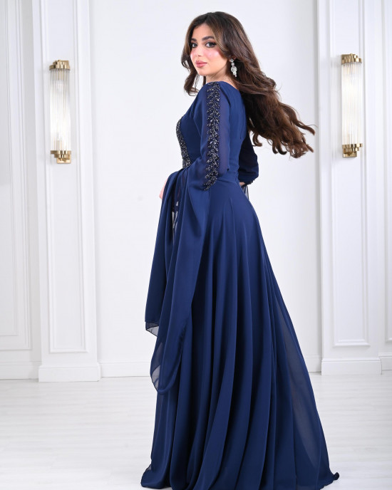 Embroidered women's chiffon dress 