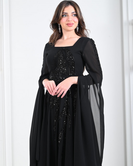 Embroidered women's chiffon dress 