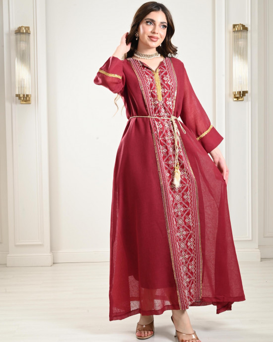 Jalabiya with a wide and long design