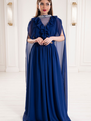 Long dress made of soft chiffon material