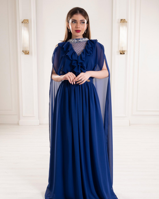 Long dress made of soft chiffon material