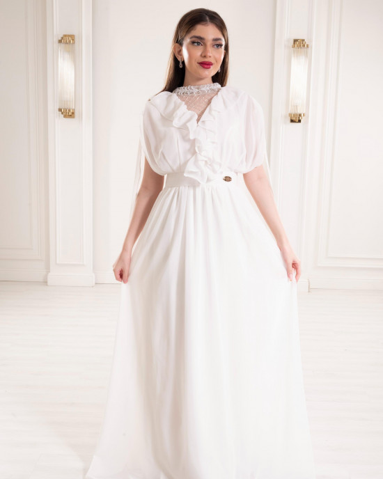 Long dress made of soft chiffon material