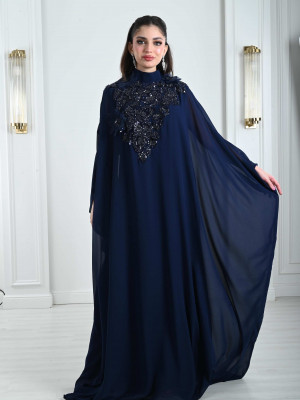Women's jalabiya decorated with tulle flowers