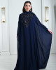 Women's jalabiya decorated with tulle flowers Women's jalabiya decorated with tulle flowers