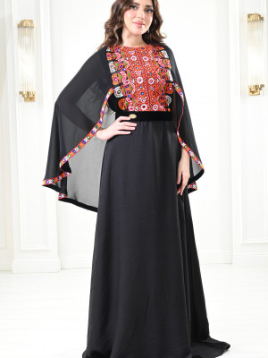 Jalabiya with embroidered cape
