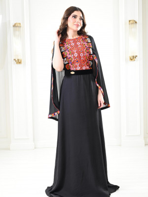 Jalabiya with embroidered cape