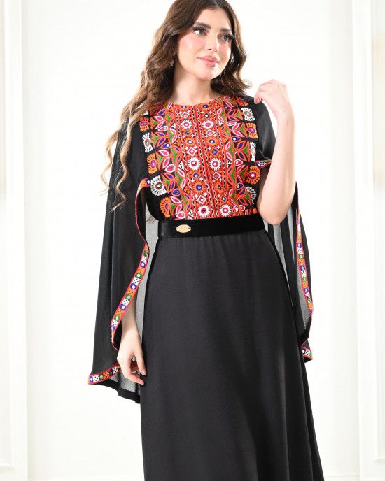 Jalabiya with embroidered cape