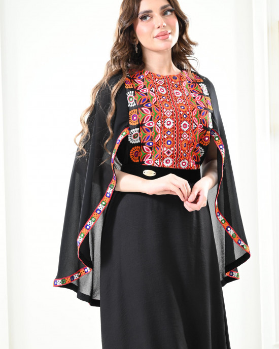 Jalabiya with embroidered cape