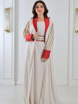 Luxurious embroidered Moroccan galabiya