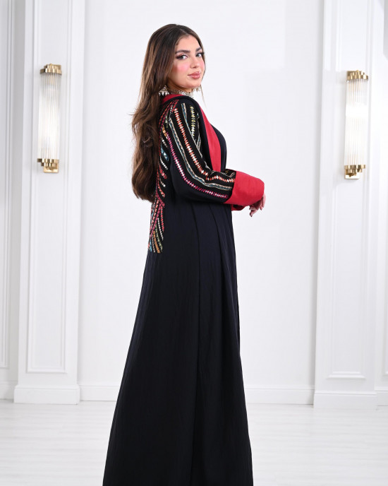 Luxurious embroidered Moroccan galabiya