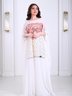 Loose embroidered women's galabiya